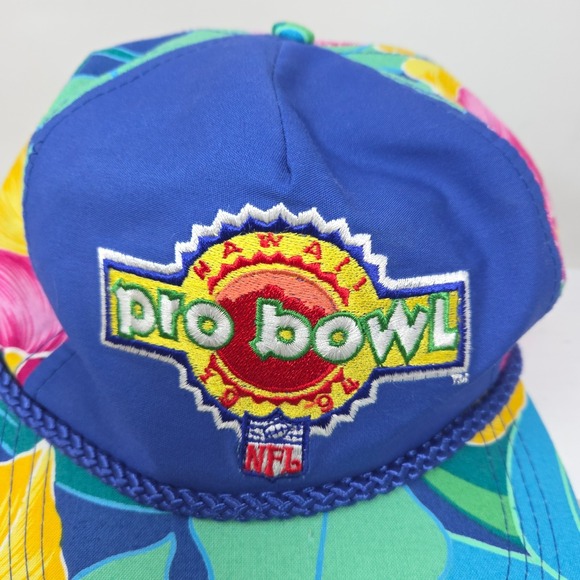 VTG 1994 Hawaii PRO BOWL SnapBack Floral Hat Great Shape See Pics - Picture 2 of 5